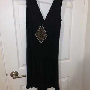 Black sundress with embellished front